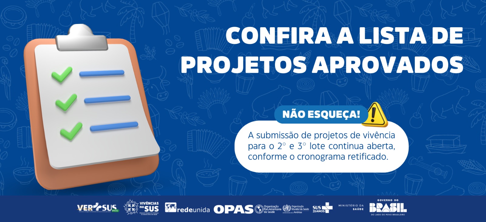 Publicação dos Projetos Selecionados - Edição 2026